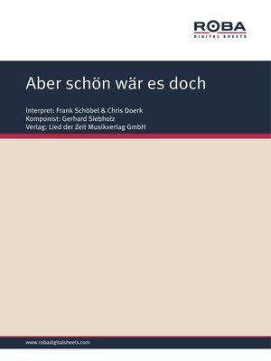cover image of Aber schön wär es doch